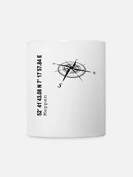 Koordinaten Meppen - Tasse - Weiß