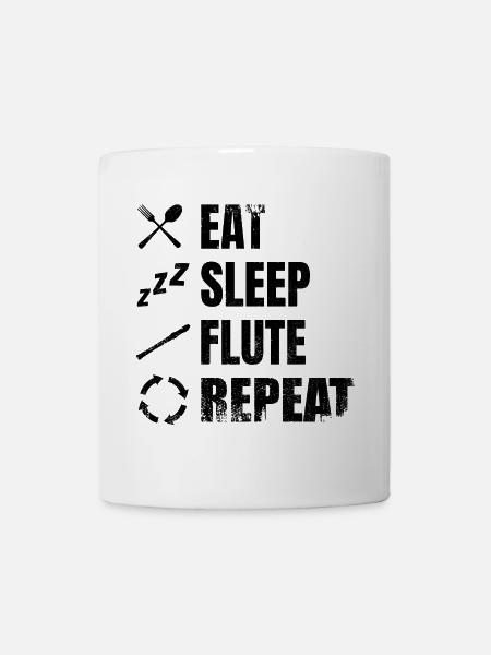Flötenspruch - Tasse - Weiß