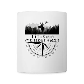 Koordinaten Titisee - Tasse - Weiß - Vorne