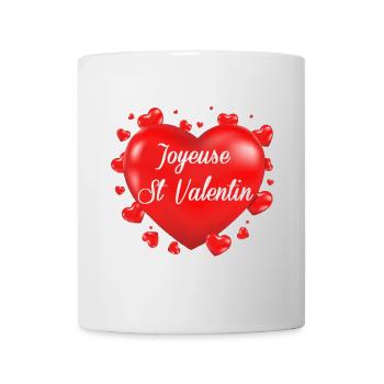 Coeur st valentin - Mug blanc - blanc - Devant