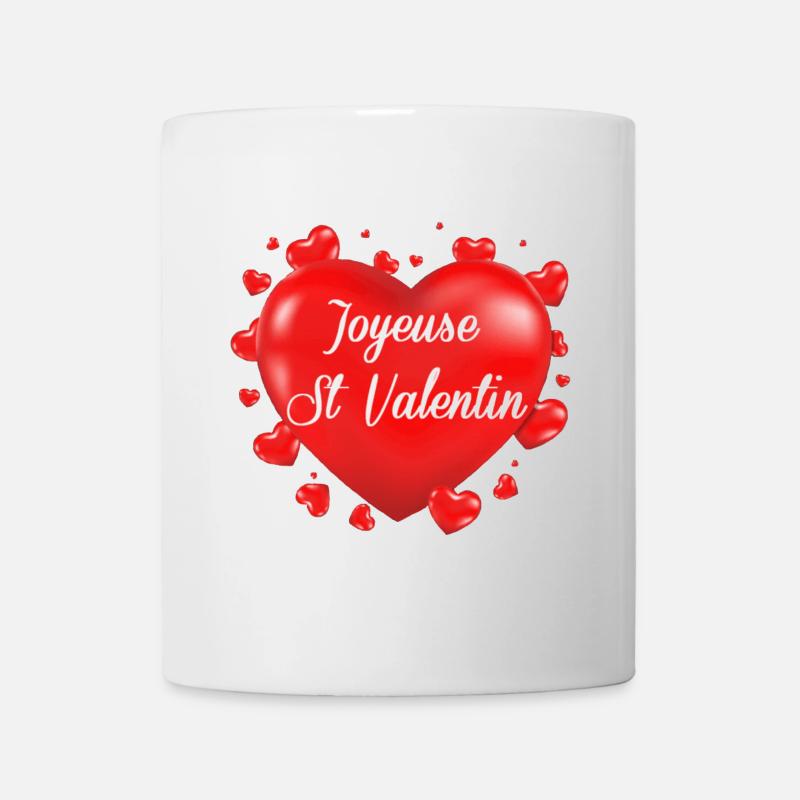 Coeur st valentin - Mug blanc - blanc