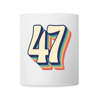 Vintage Retro T Shirt Number 47 Forty Seven - Mug - white - Front