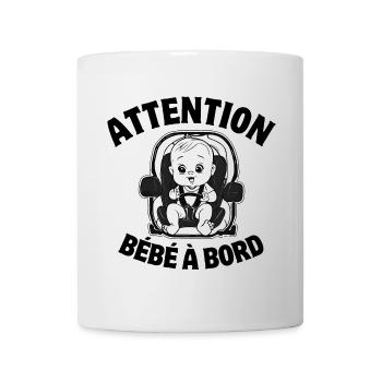 bébé à bord, enfant, bébé - Mug blanc - blanc - Devant