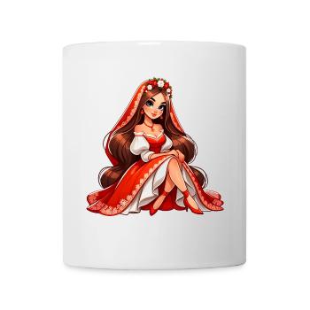 Ded Moroz Snegurotschka russischer Weihnachtsmann - Tasse - Weiß - Vorne