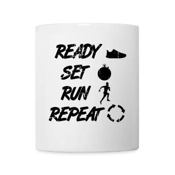 Lustige Läufer Routine - Tasse - Weiß - Vorne