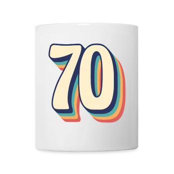T-Shirt rétro Vintage numéro 70 soixante-dix - Mug blanc - blanc - Devant
