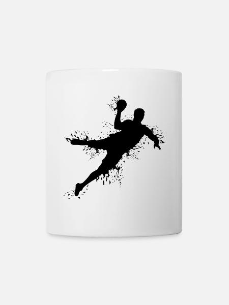 Joueur de handball Explosion de handball Lancer d’équipe Lanceur - Mug blanc - blanc