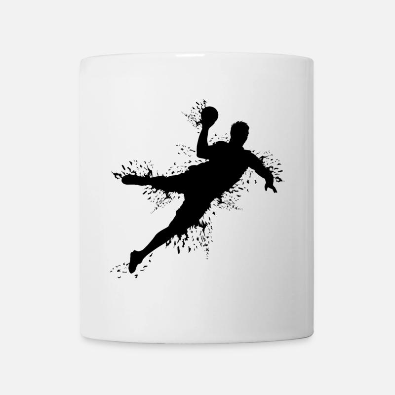 Joueur de handball Explosion de handball Lancer d’équipe Lanceur - Mug blanc - blanc