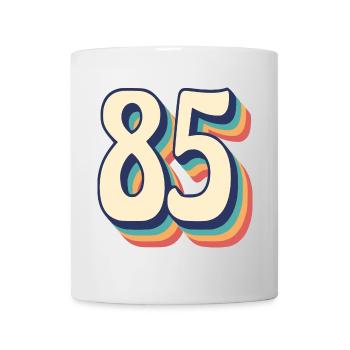 T-Shirt rétro Vintage numéro 85 quatre-vingt-cinq - Mug blanc - blanc - Devant