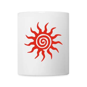 Spirale Rote Sonne - Tasse - Weiß - Vorne