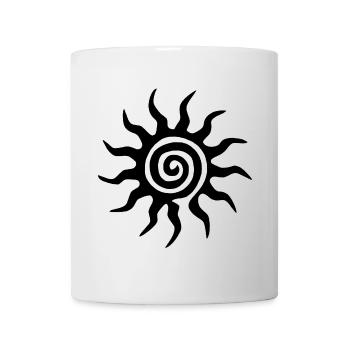 Spirale Schwarze Sonne - Tasse - Weiß - Vorne