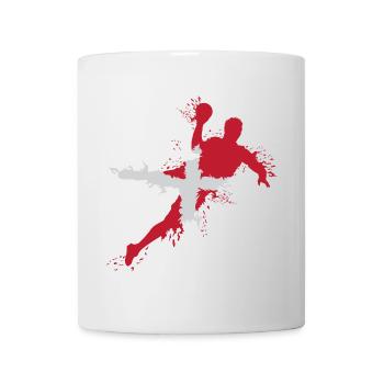 Équipe de handball Danemark Symbole Icône du logo - Mug blanc - blanc - Devant