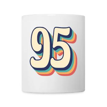 T-Shirt rétro Vintage numéro 95 quatre-vingt-quinze - Mug blanc - blanc - Devant