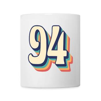 T-Shirt rétro Vintage numéro 94 quatre-vingt-quatorze - Mug blanc - blanc - Devant