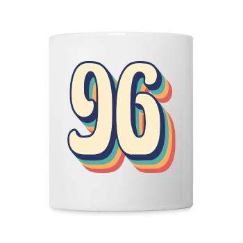 T-Shirt rétro Vintage numéro 96 quatre-vingt-seize - Mug blanc - blanc - Devant