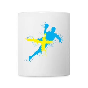 Handball Team Sweden Throw Explosion EC Logo icon - Mug - white - Front