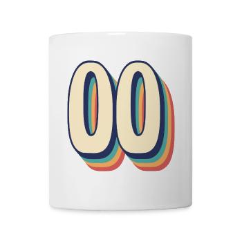 Vintage Retro T Shirt Number 00 Zero Zero - Mug - white - Front