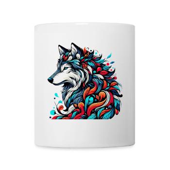 Loup - Mug blanc - blanc - Devant