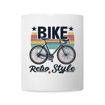 Retro Bike Design with Vibrant Stripes - Mug - white - Front