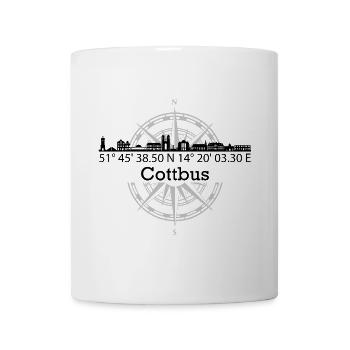 Koordinaten Cottbus - Tasse - Weiß - Vorne