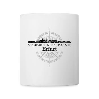 Koordinaten Erfurt - Tasse - Weiß - Vorne