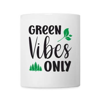 Uniquement des vibrations vertes - Mug blanc - blanc - Devant