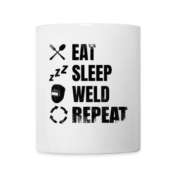 Eat Sleep Weld Repeat - Mug - white - Front