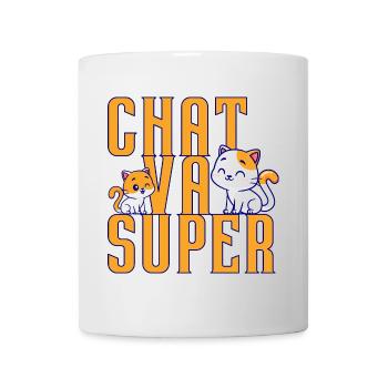 Chat Goes Super - Mug - white - Front