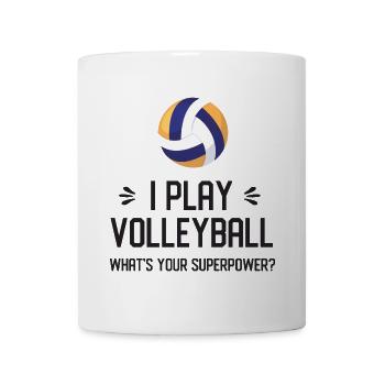 Ich spiele Volleyball. Was ist deine Superkraft? - Tasse - Weiß - Vorne