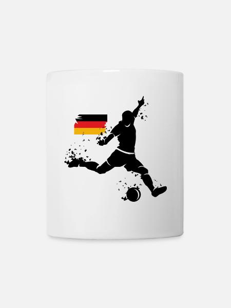 Fußball Deutschland Spieler Symbol Explosion EM - Tasse - Weiß