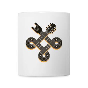 Guitare à nœud celtique. Musique Rock Et Metal Graphique - Mug blanc - blanc - Devant