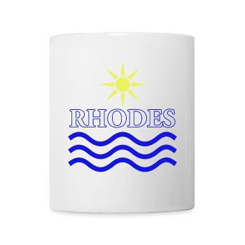 Rhodes Sun and Waves Design - Mug - white - Front