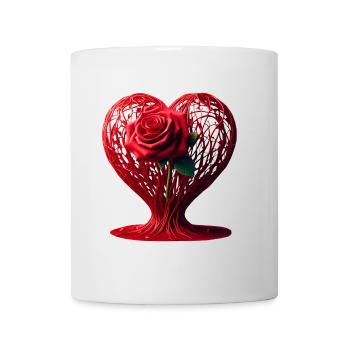 Coeur de rose (03) - Mug blanc - blanc - Devant