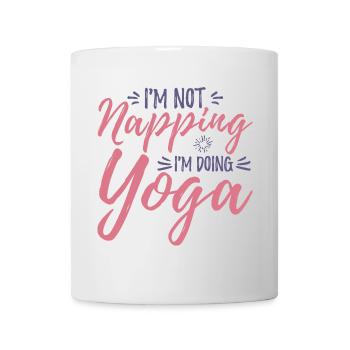Je fais du yoga - Mug blanc - blanc - Devant