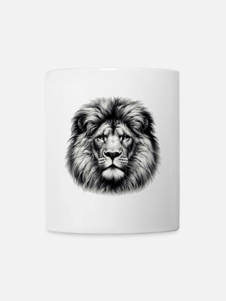Löwe - Tasse - Weiß