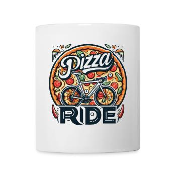 Pizza Bike Ride Design - Mug - white - Front