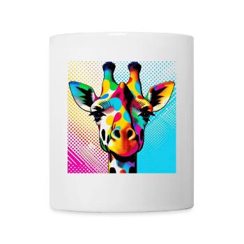 Girafe Pop Art - Mug blanc - blanc - Devant