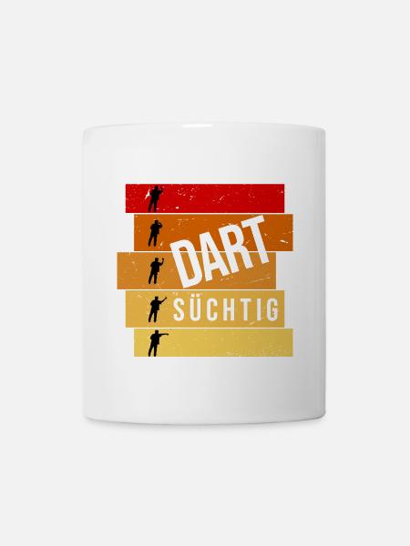 Dart süchtig - Tasse - Weiß