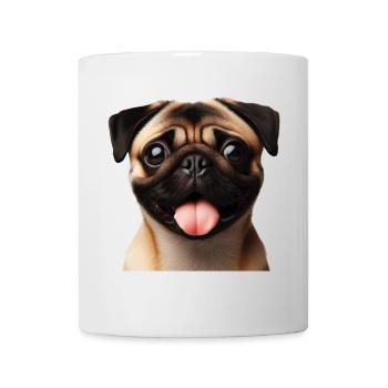 Ein glücklicher Mops - Tasse - Weiß - Vorne