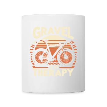 Gravel Bike Therapy T-Shirt - Mug - white - Front