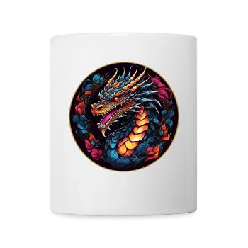 Colorful Dragon Dragon Portrait - Mug - white - Front
