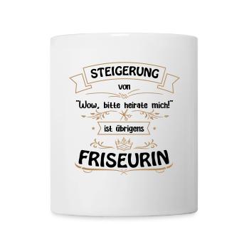 Friseurin/Frisörin ist unschalgbar! - Tasse - Weiß - Vorne