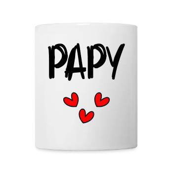 PAPY. FÊTE DES PÈRES. BONNE FÊTE PAPY. JE T'AIME. - Mug blanc - blanc - Devant