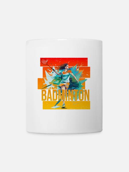 Badminton - Tasse - Weiß