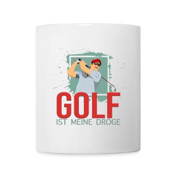 Meine Droge ist der Golfsport - Tasse - Weiß - Vorne