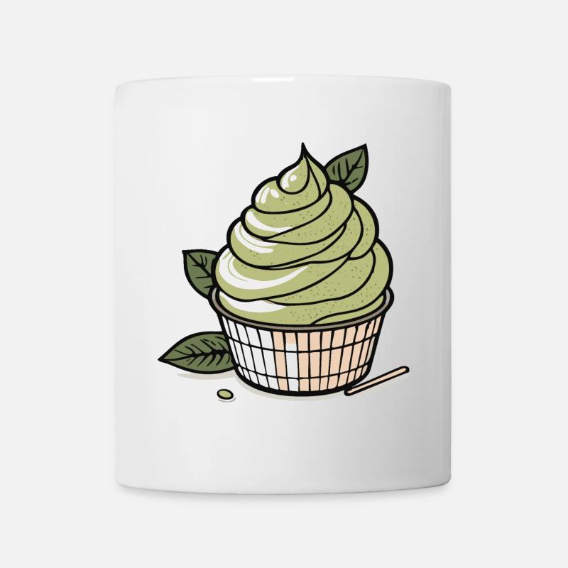Crème glacée au matcha - Mug blanc - blanc
