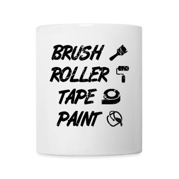 Brush Roll Tape Paint - Mug - white - Front
