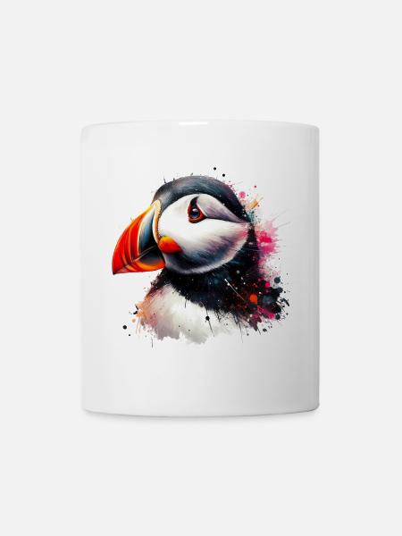 Papageitaucher - Tasse - Weiß