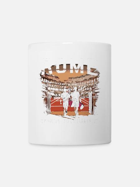 Tennis Rom Turnier Rome Vintage Shirt - Tasse - Weiß