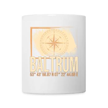 Baltrum Koordinaten - Tasse - Weiß - Vorne